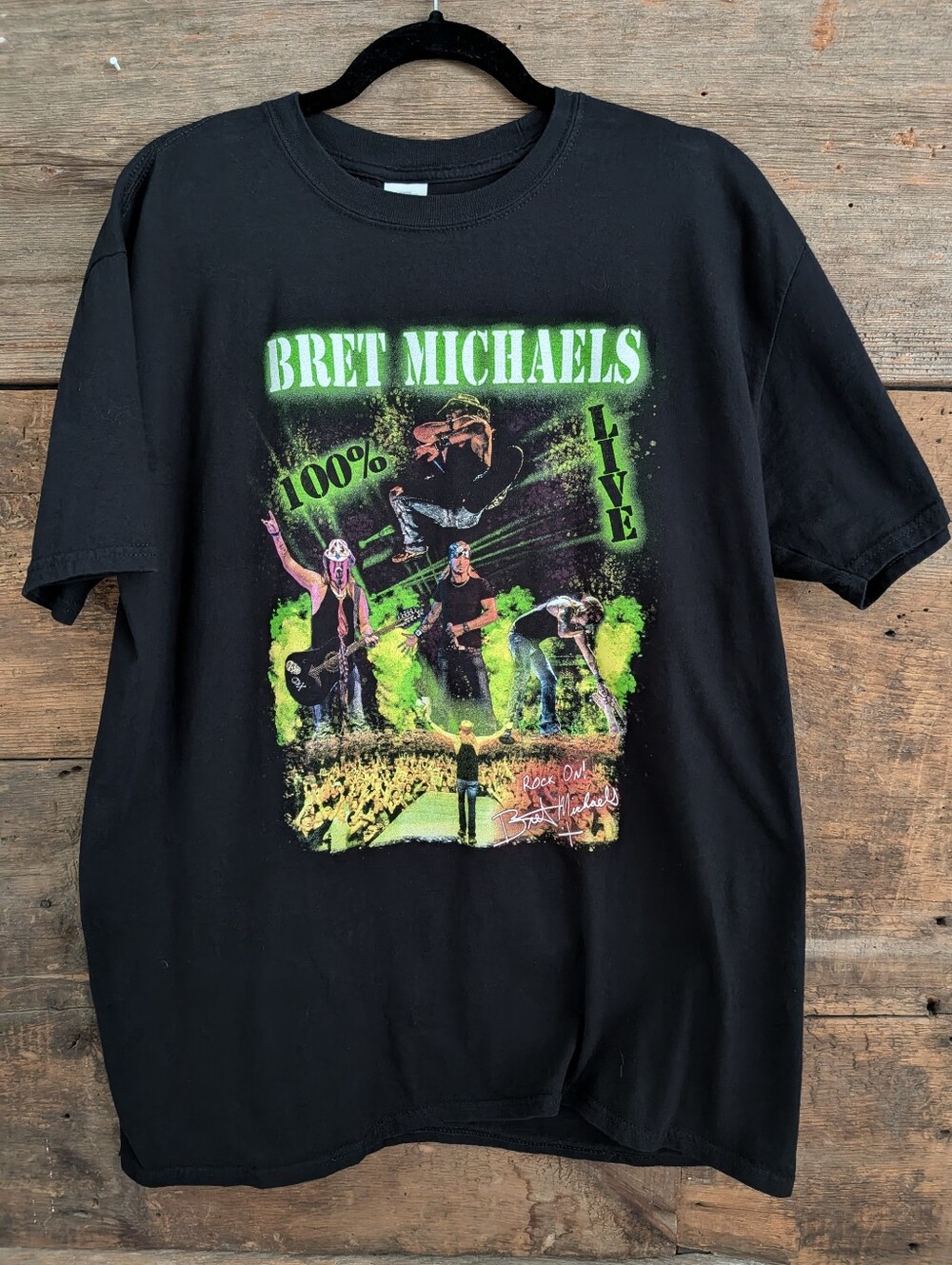 Bret Michaels 100% Live Concert T-shirt Unisex Size XL